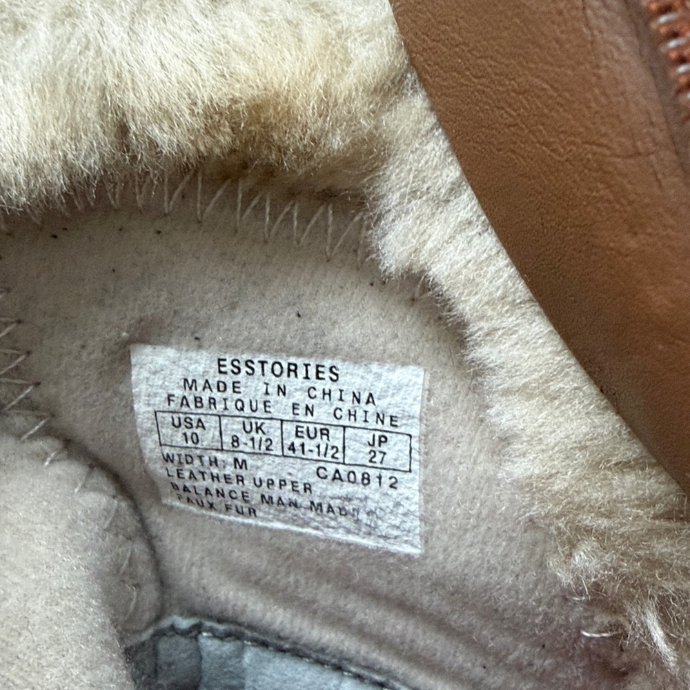 Brown Suede Ankle Boots with Fur Trim - Picture 4 of 5